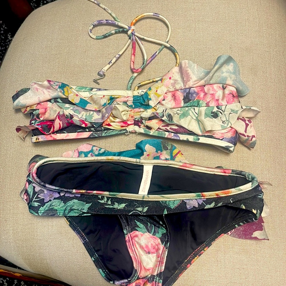 Girls Zimmermann two piece bathing suit bikini size 8